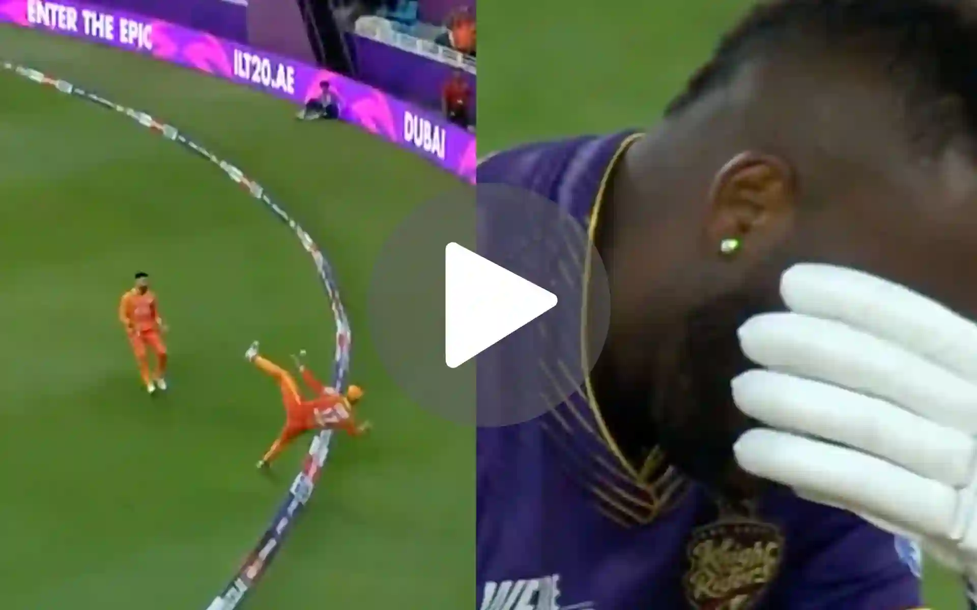 [Watch] Out Of This World Catch!! Russell In Disbelief; Erasmus Turns Spiderman In ILT20